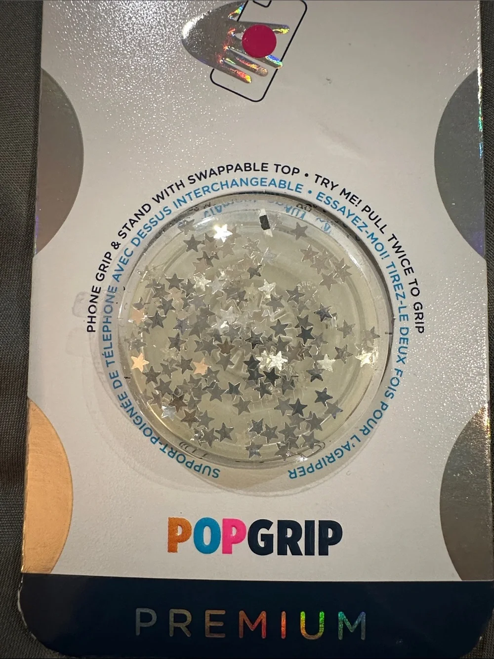 PopSockets Glitter Star Fire Premium Phone Grip
